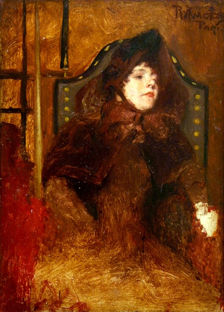 Ritratto di donna seduta - Museo Nazionale di Belle Arti, Rio de Janeiro, dettaglio
